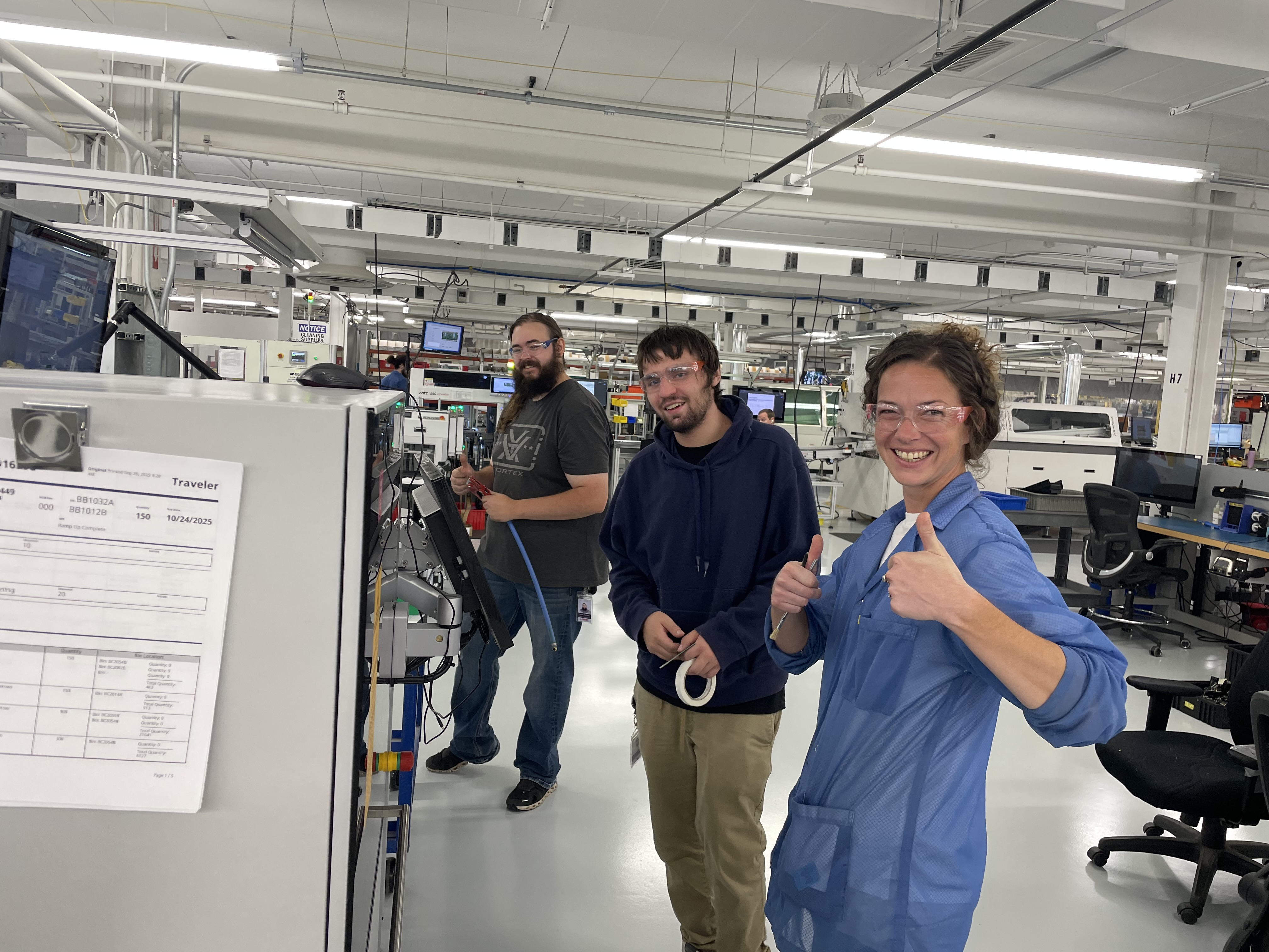 Phase Technologies manufacturing team on the production floor