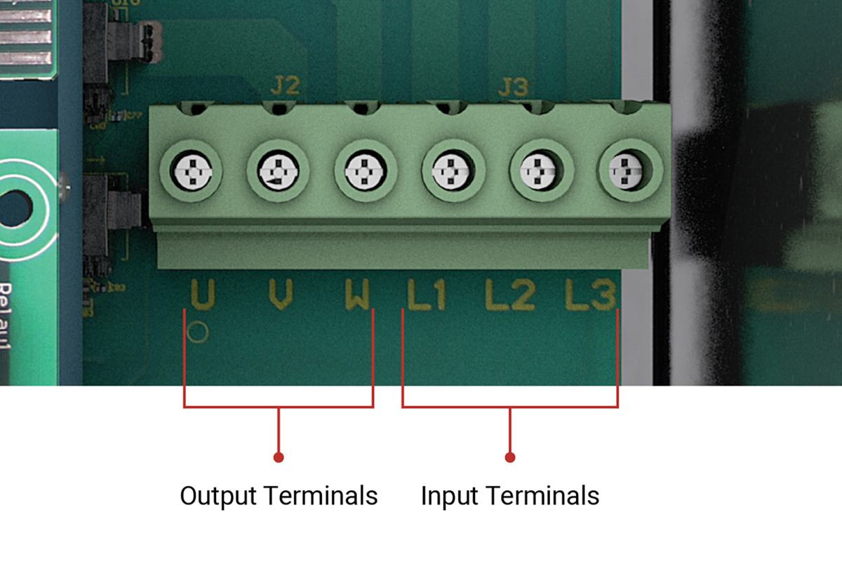 DXL 450 Input and Output Terminals