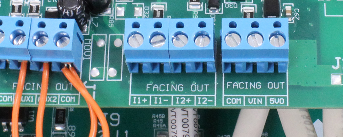 Input terminals for transducer