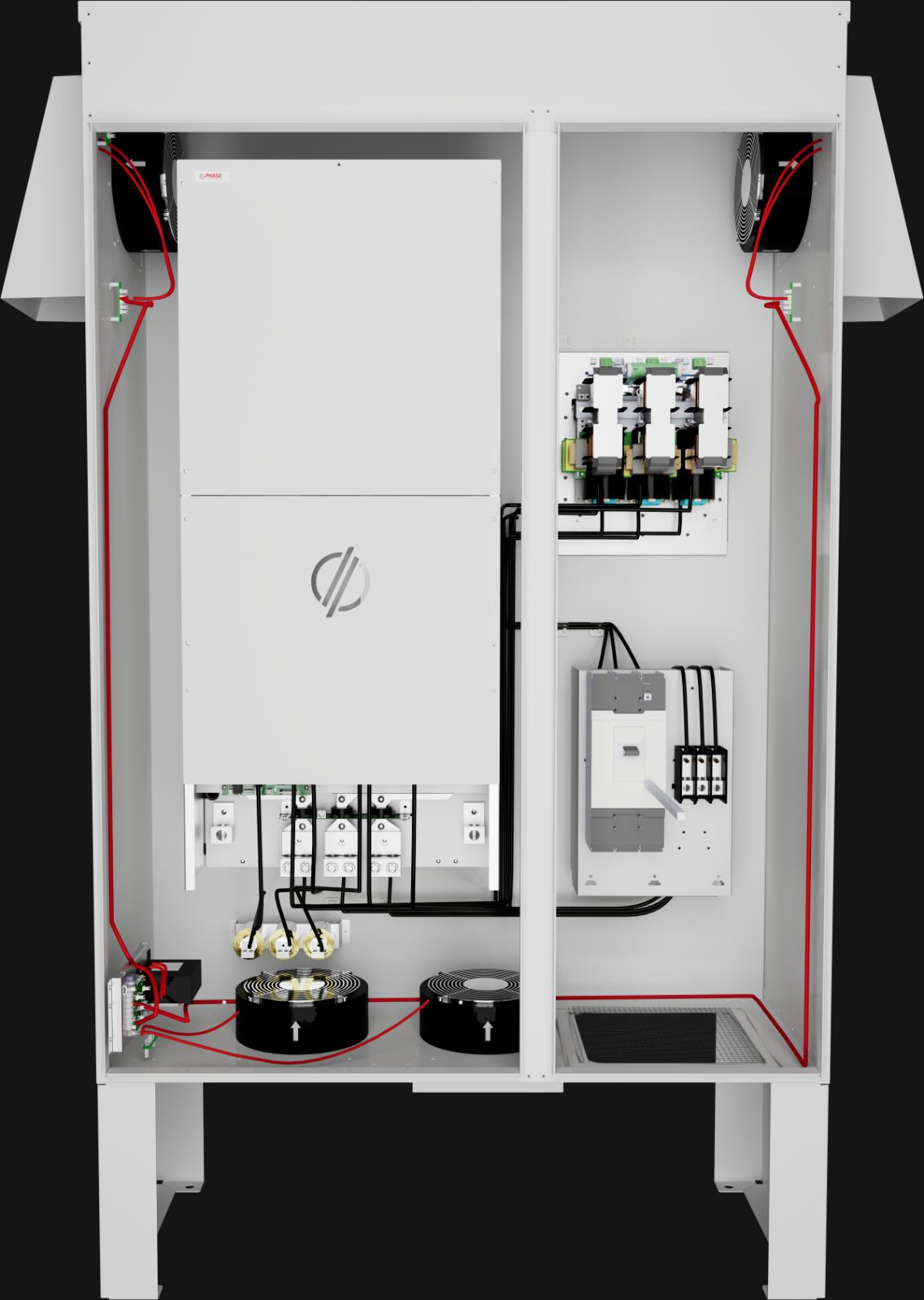 Fully custom Phase Technologies LHX4300 panel with the door open