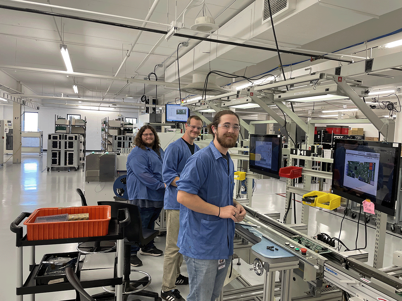 Workers on the production floor