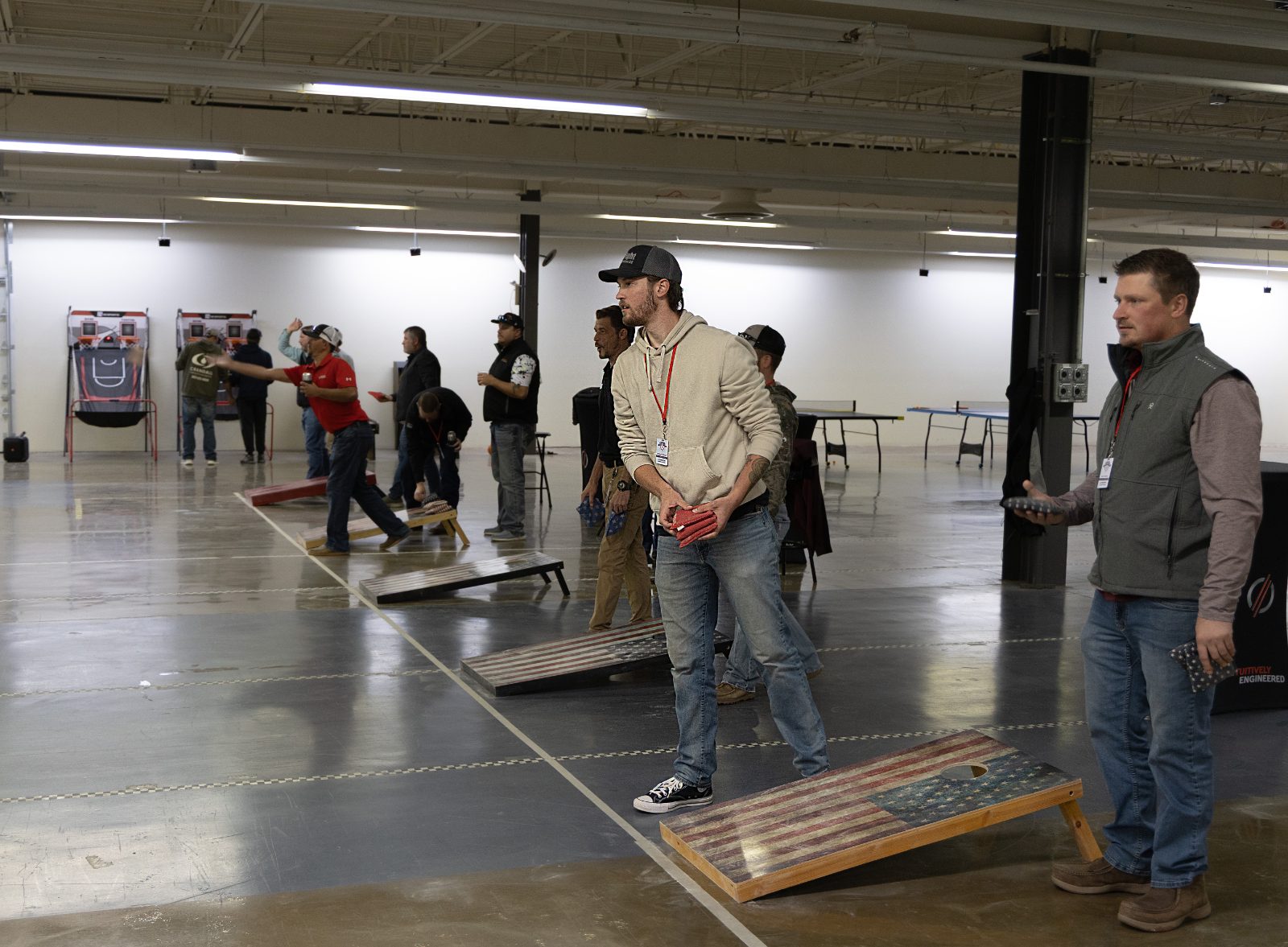 Phase University evening cornhole tournament